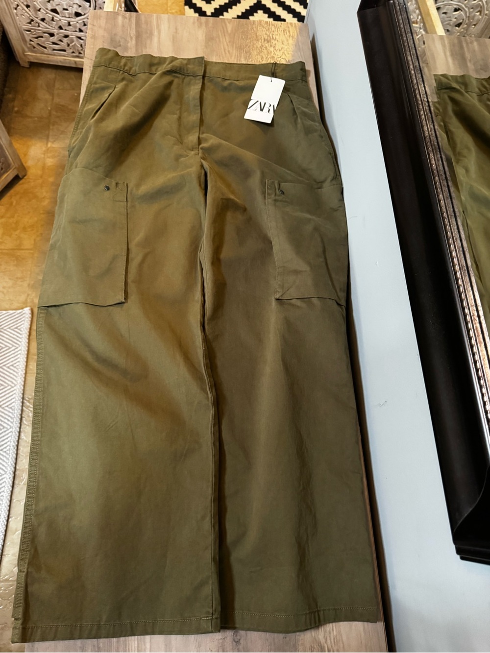 Zara Olive Green Utility Pants - Picture 3 of 15